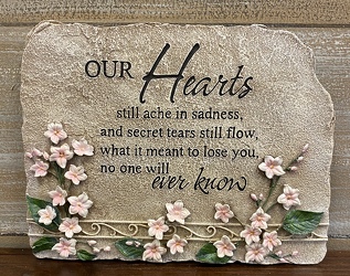 GARDEN STONE "OUR HEARTS" from Sidney Flower Shop in Sidney, OH