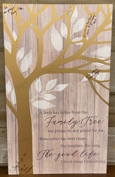 "FALLEN FAMILY TREE" MEMORY BOARD from Sidney Flower Shop in Sidney, OH