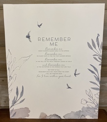 "REMEMBER ME" MEMORY BOARD from Sidney Flower Shop in Sidney, OH