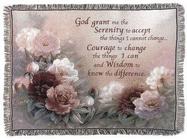 Serenity Prayer Tapestry Throw