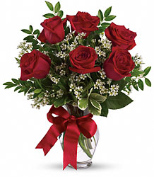 FOR YOU- 6 RED ROSES WITH FILLER from Sidney Flower Shop in Sidney, OH