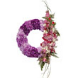 Purple n' Pinks wreath from Sidney Flower Shop in Sidney, OH