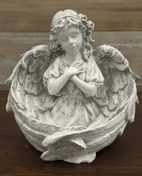 CONCRETE ANGEL SYMPATHY from Sidney Flower Shop in Sidney, OH