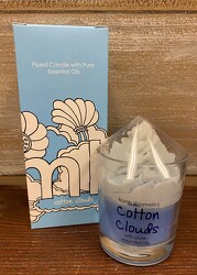 PIPED COTTEN CLOUDS CANDLE from Sidney Flower Shop in Sidney, OH