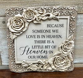 DECORATIVE STONE SQUARE "BECAUSE SOMEONE".. from Sidney Flower Shop in Sidney, OH