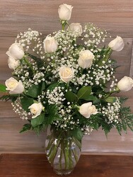 12 WHITE ROSES from Sidney Flower Shop in Sidney, OH
