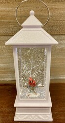 LANTERN CARDINAL GLITTER from Sidney Flower Shop in Sidney, OH