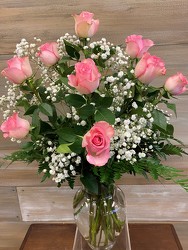12 PINK ROSES from Sidney Flower Shop in Sidney, OH