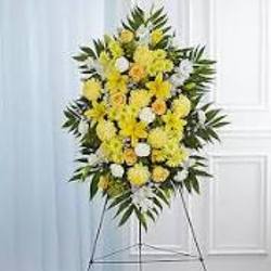 STANDING SPRAY YELLOW from Sidney Flower Shop in Sidney, OH