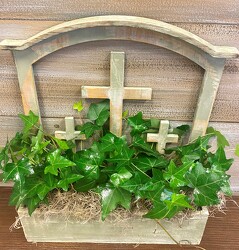 THREE CROSSES  PLANTER from Sidney Flower Shop in Sidney, OH