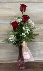 3 ROSE BUNDLE WITH CANDLE from Sidney Flower Shop in Sidney, OH 3 ROSE BUNDLE WITH CANDLE from Sidney Flower Shop in Sidney, OH