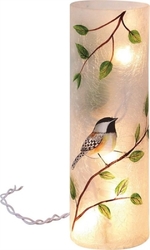 Lg round Glass Bird lighted Vase from Sidney Flower Shop in Sidney, OH