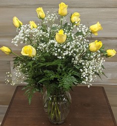 12 YELLOW ROSES from Sidney Flower Shop in Sidney, OH