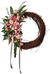 A Breath of Flowers wreath  from Sidney Flower Shop in Sidney, OH